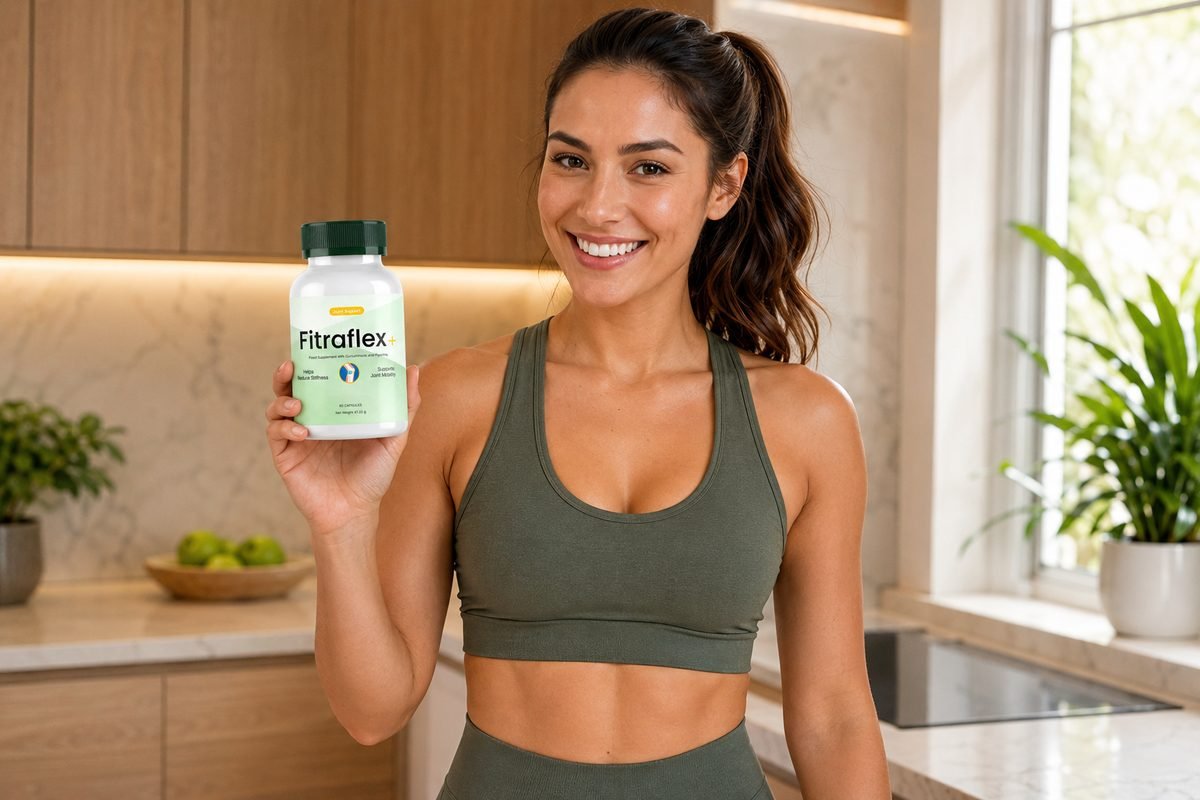 Fitraflex+ bottle on a kitchen counter